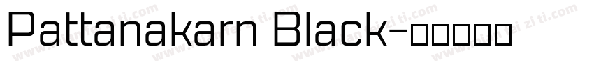 Pattanakarn Black字体转换